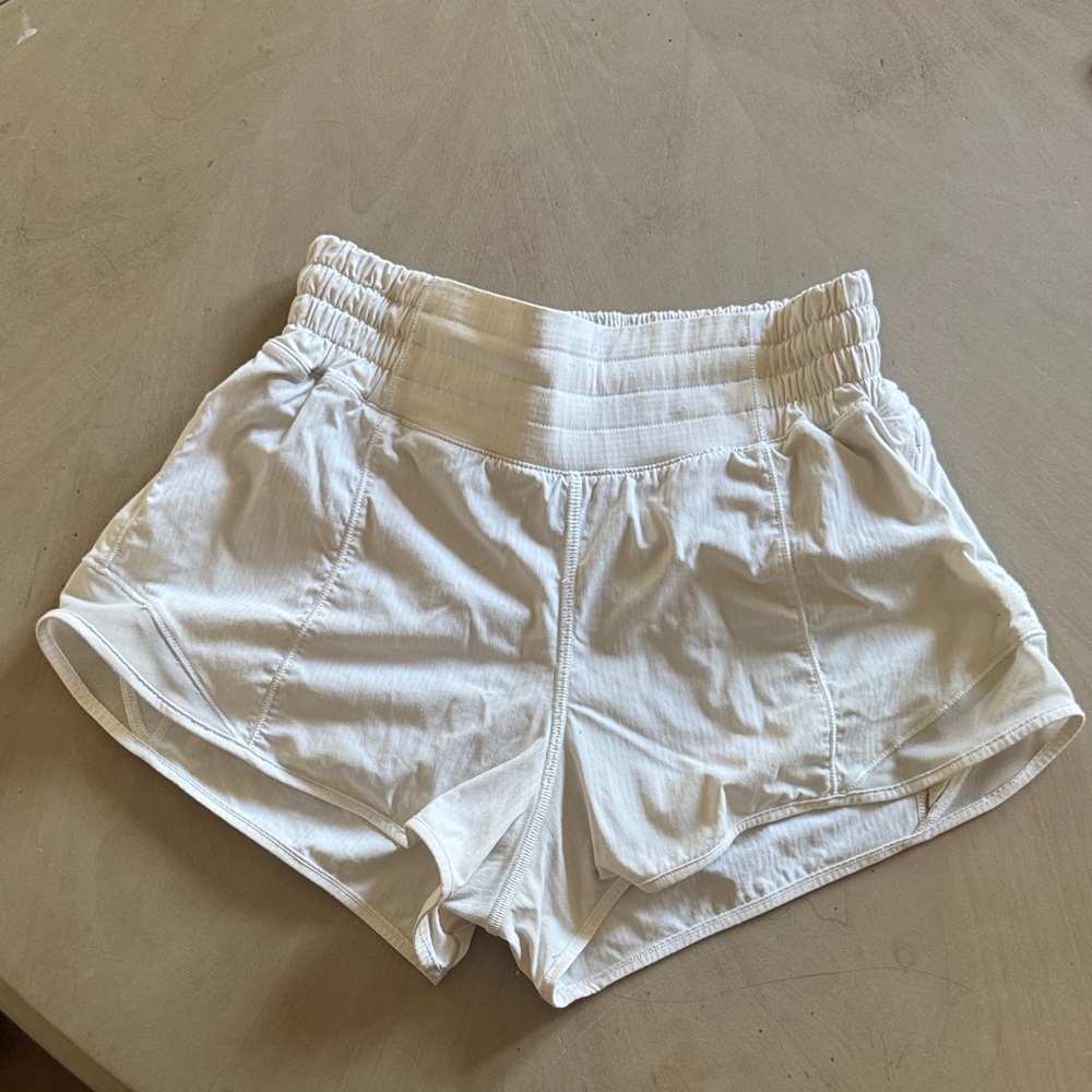 Lululemon Athletica White Athletic Shorts